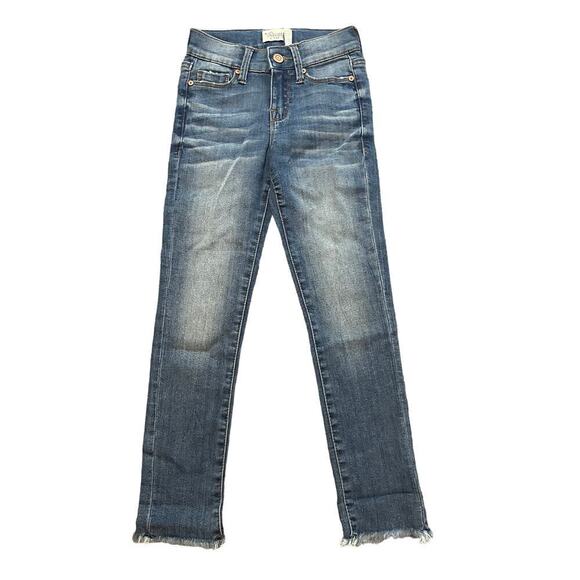 Girls Revery Ankle Skinny Jeans. Frayed bottoms. Kids size 6. stretchy. School - Picture 1 of 3
